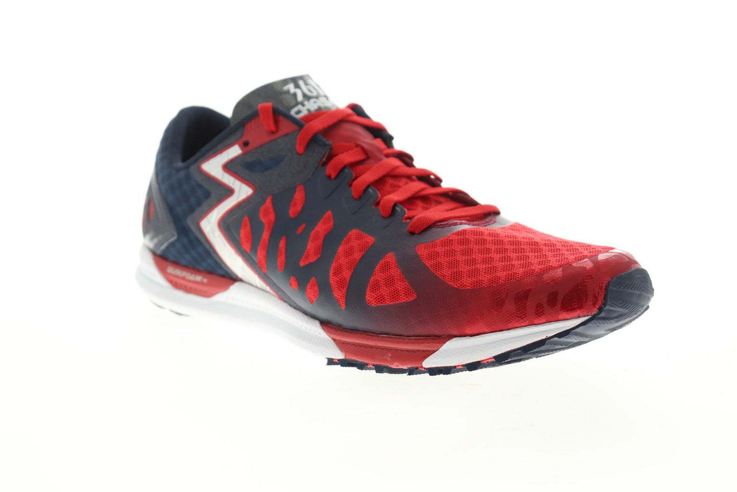 Chaser Mens Red Mesh Low Top Lace Up Athletic Running Shoes