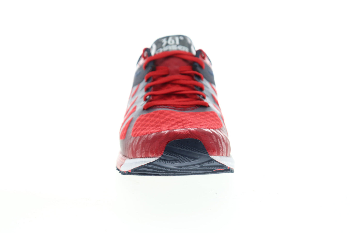 Chaser Mens Red Mesh Low Top Lace Up Athletic Running Shoes
