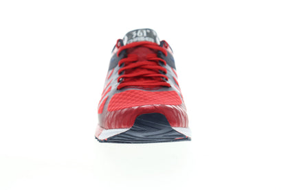 Chaser Mens Red Mesh Low Top Lace Up Athletic Running Shoes