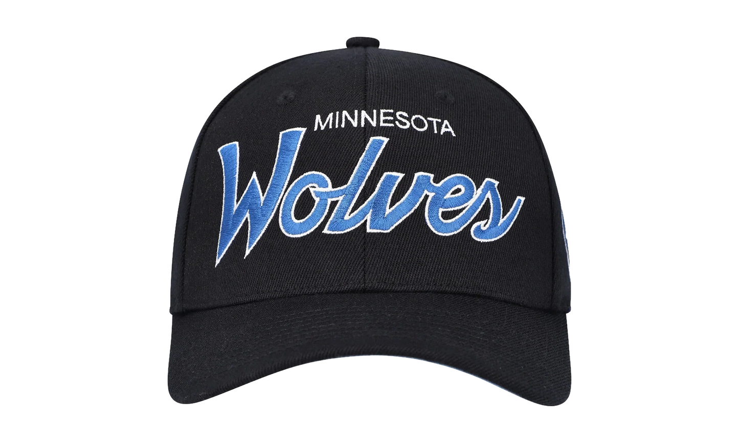 NBA Team Script 2.0 Stretch Snapback Cap "Minnesota Timberwolves - Black" HHSS3281 MTIYYPPPBLCK