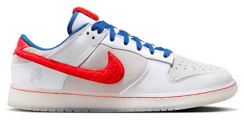 Dunk Low Retro PRMYear of the Rabbit White Crimson Varsity Royal