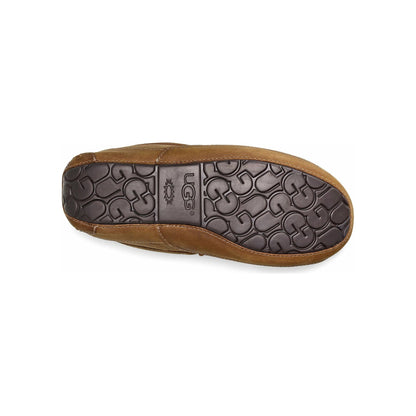 Men's Ascot Leather Slipper in Tan