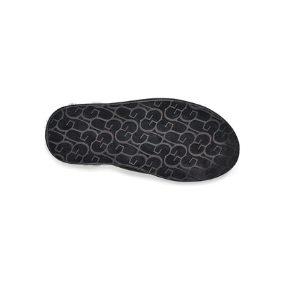 Men's Scuff Leather Slipper in Black