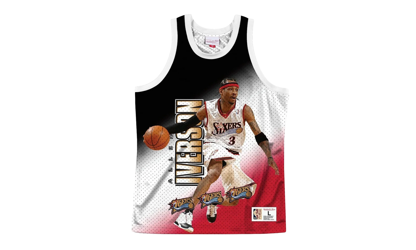 NBA Behind The Back Jersey "Philadelphia 76ers Allen Iverson" MSTKMI19002 P76WHITAIV