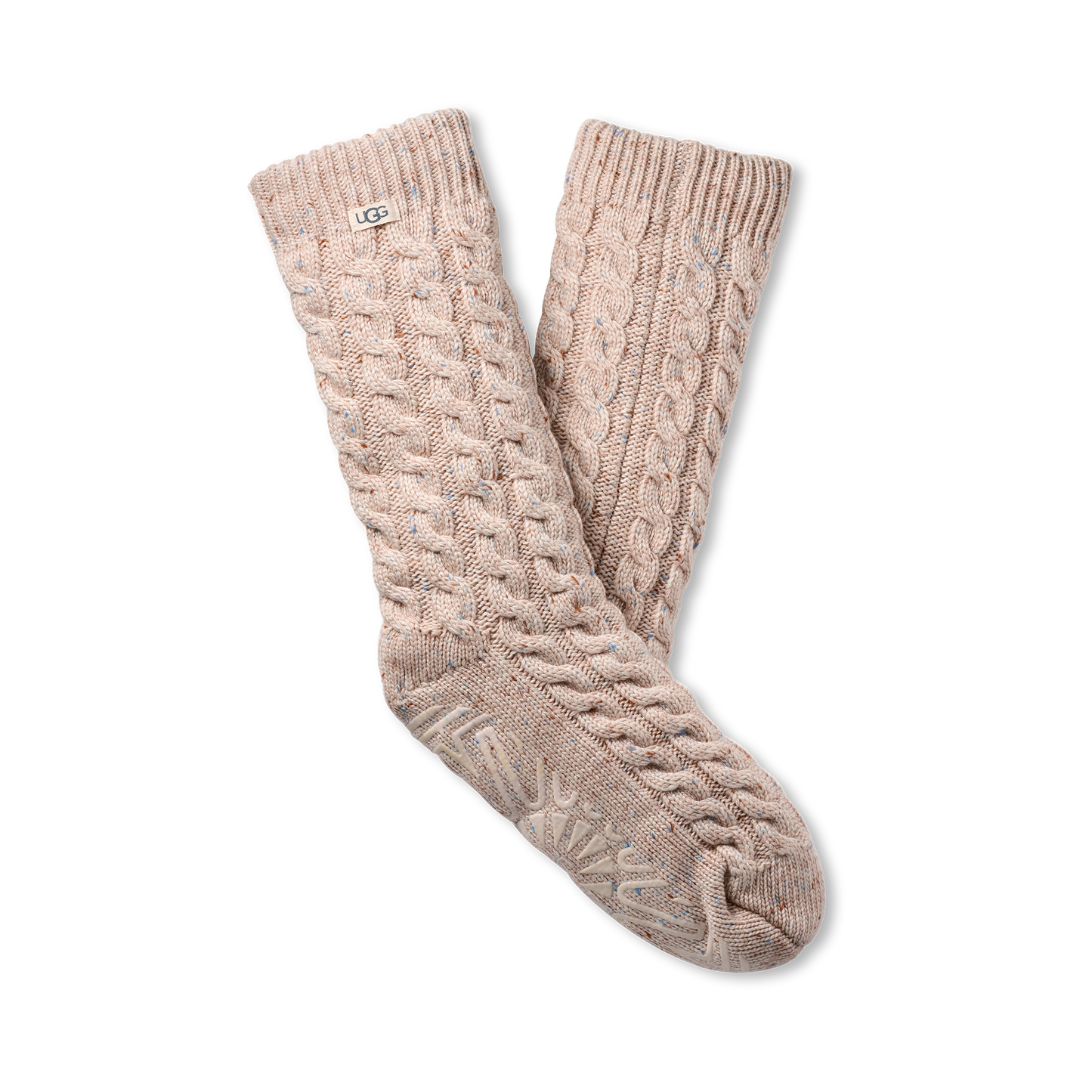 Women's Elowyn Cable Knit Fleece Lined in Cream Confetti