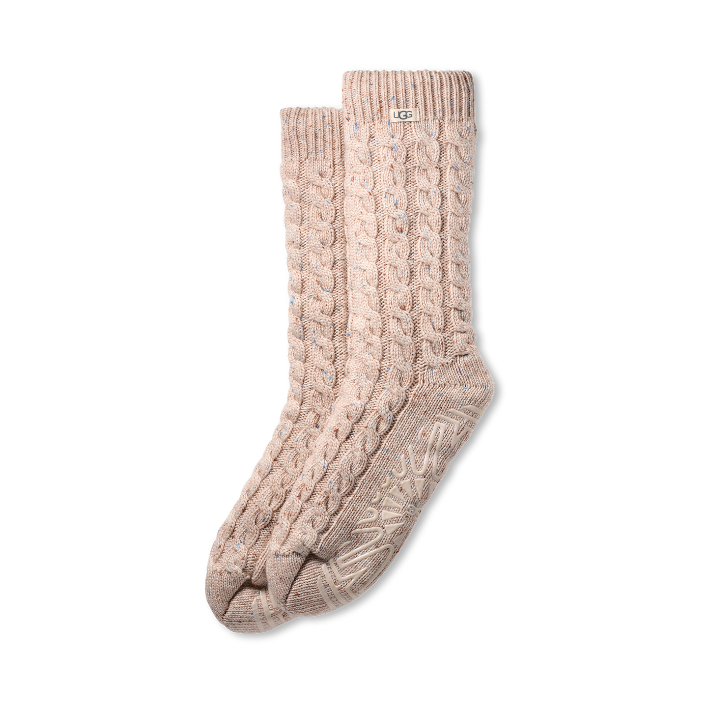 Women's Elowyn Cable Knit Fleece Lined in Cream Confetti
