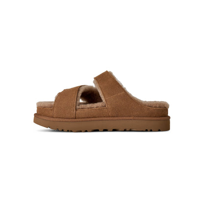 Women's Greenport Cross Strap Slide in Chestnut