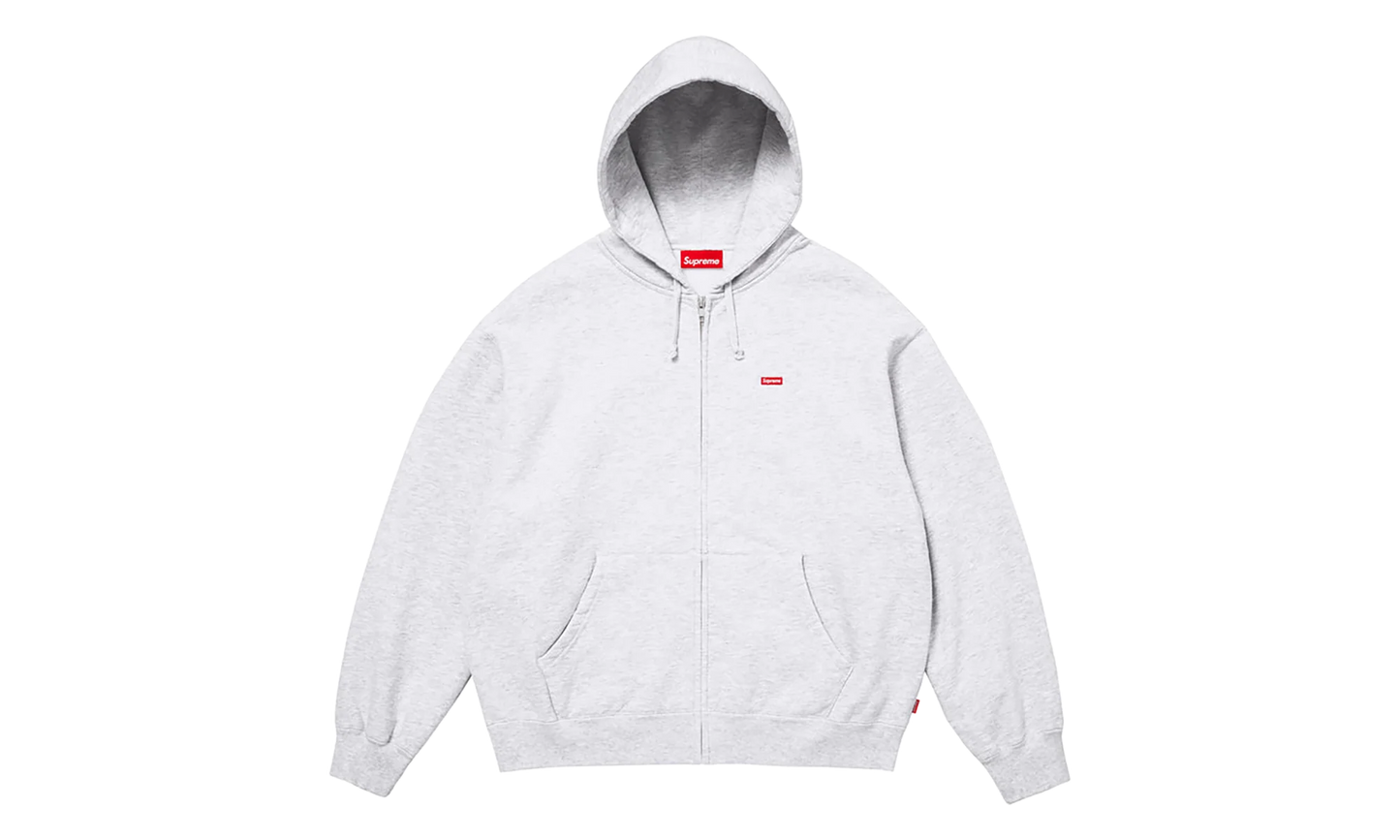 Small Box Zip Up Hooded Sweatshirt "SS26 - Ash Grey" SU27354