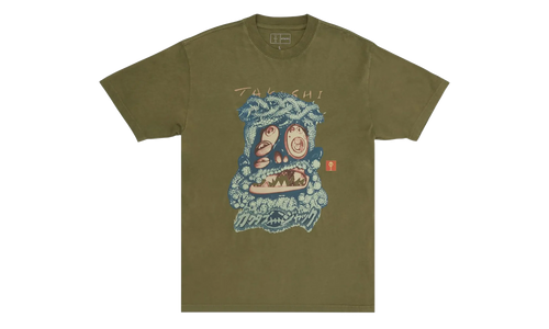 Travis Scott Cactus Jack x Takashi Murakami Melted Utopia Dream Zodiac T-Shirt "Olive" CPFM37