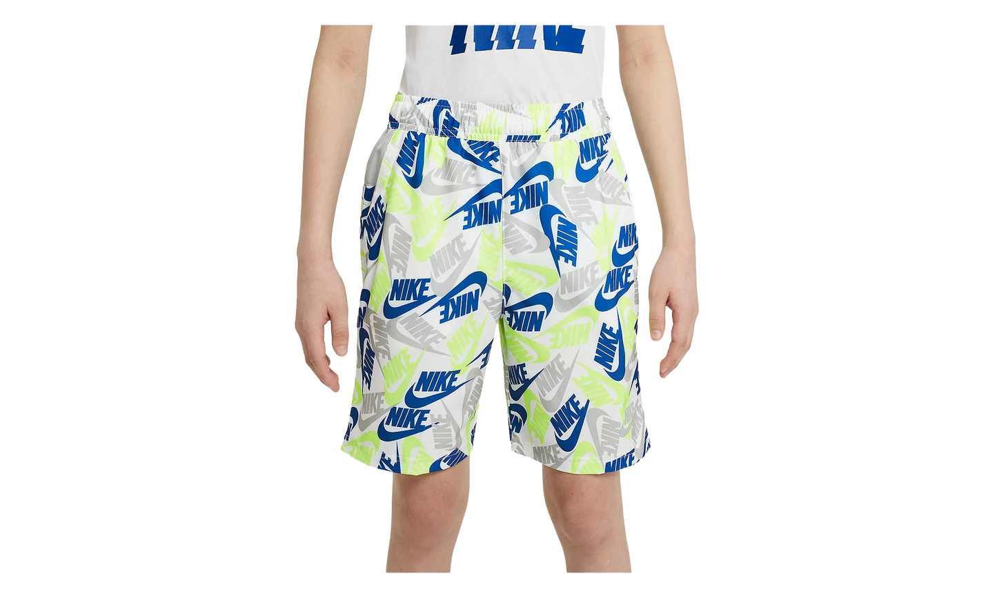 Woven All Over Print Shorts GS "White / Blue / Green" DA0853 100