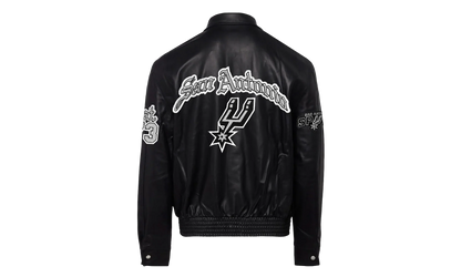 Full Leather Old English Jacket "San Antonio Spurs" NBA 104B SPU