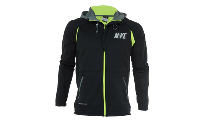 Hyper Elite City Hoodie "Black / Cool Grey / Volt" 716450 010