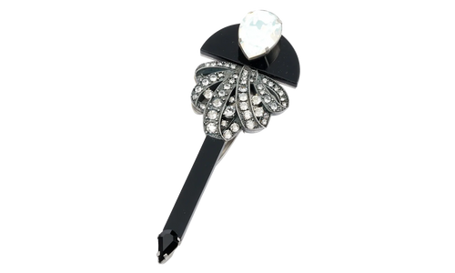 JEWELED BROOCH "Black / White" SM1VK0043P6479972