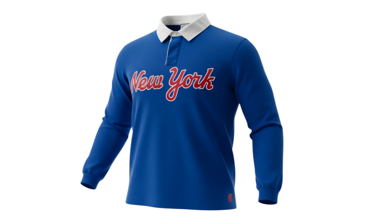 EE RUGBY CORE POLO "NEW YORK - Blue/ Orange" EE742