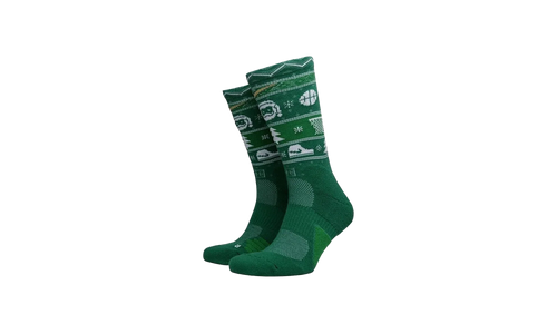 ELITE CHRISTMAS CREW SOCKS "Clover/White/Club Gold" SX7866 312