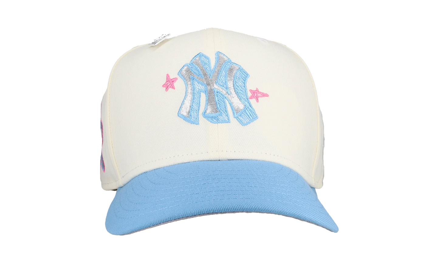 59FIFTY New York Yankees 1960 All Star Game Two Tone Star Fitted Hat "White / Sky Blue / Pink" NE233