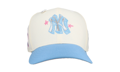 59FIFTY New York Yankees 1960 All Star Game Two Tone Star Fitted Hat "White / Sky Blue / Pink" NE233