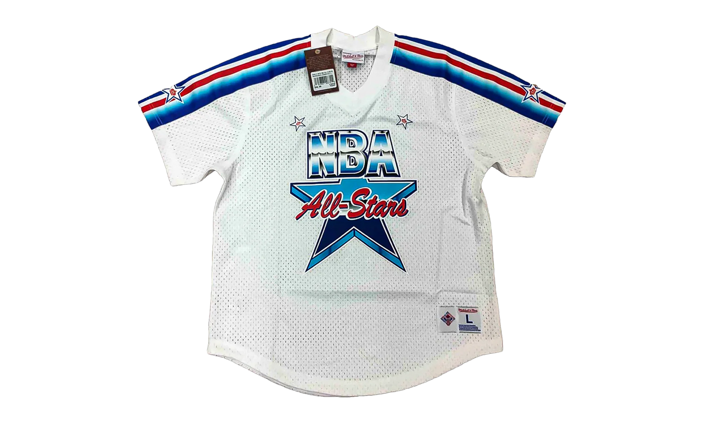NBA Mesh V-Neck Tee "1991 All-Star Game - White" MSPOMG18025 ASGWHIT191
