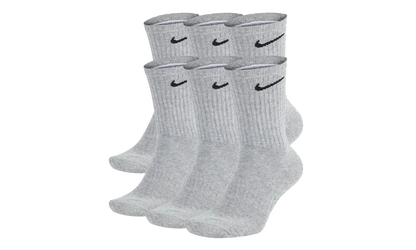 Everyday Plus Cushion No Show Socks (6 Pack) "Dark Grey" SX7666 064