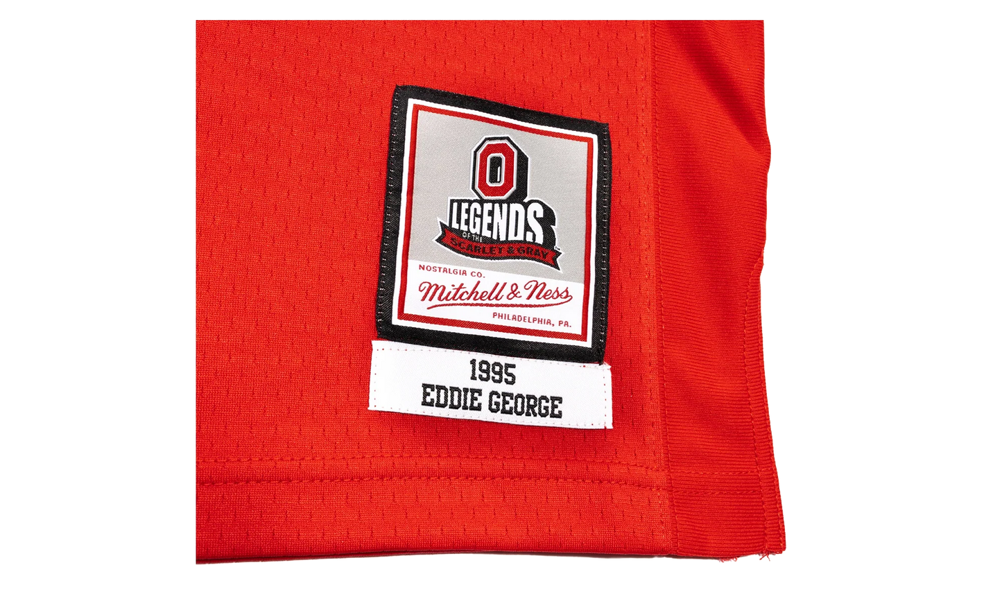 NCAA Eddie George Dark Football Jersey "1995 Ohio State - University Red" LGJY3234 OST95EGRUNRD
