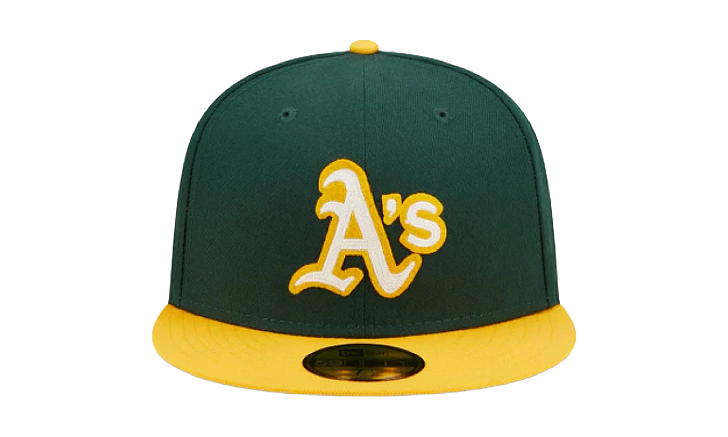 59FIFTY Oakland Athletics Letterman Fitted Hat "Green / Yellow" 60296438