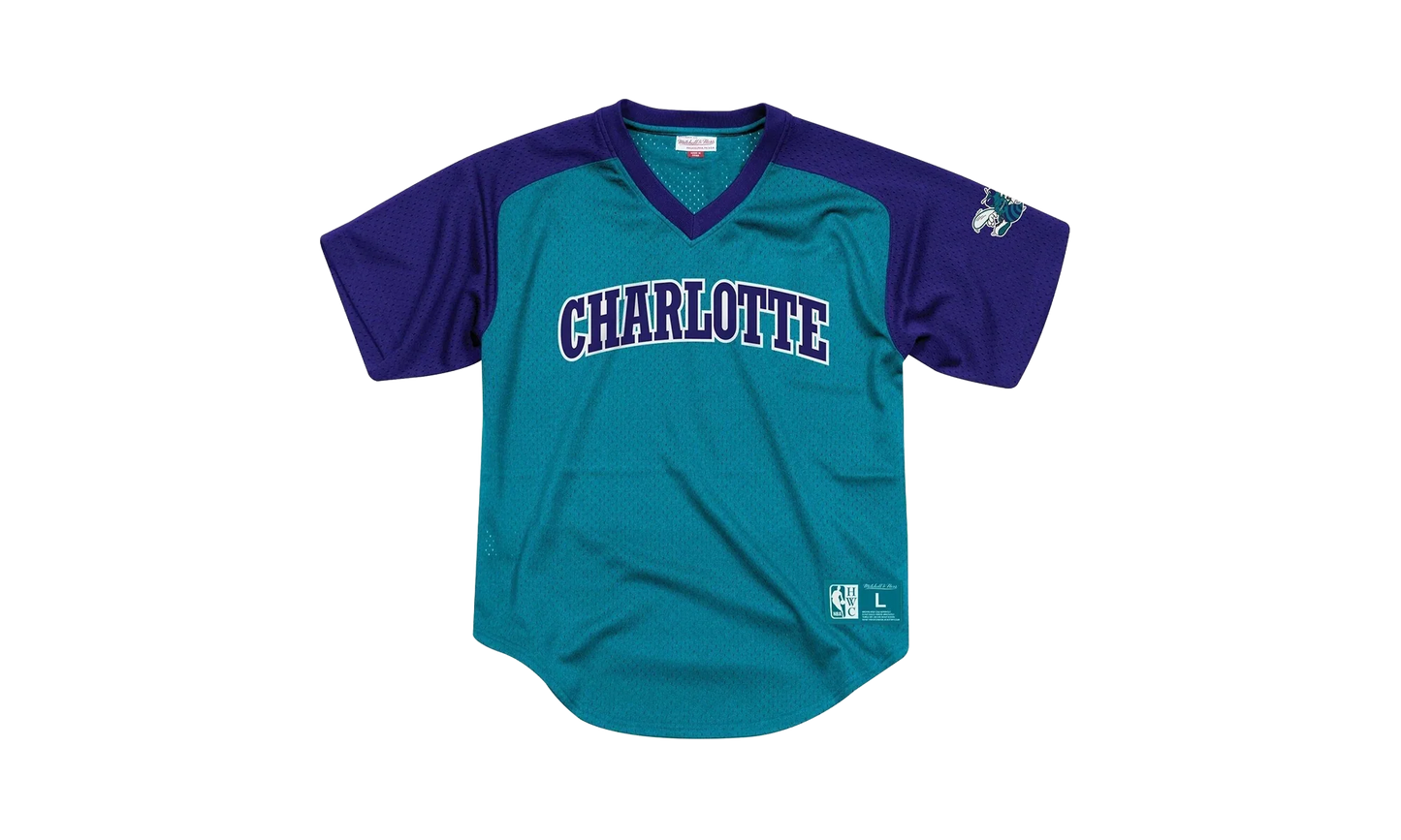 NBA Final Seconds Mesh V-Neck Shirt "Charlotte Hornets - Teal" BA87OQ CHO T JXT