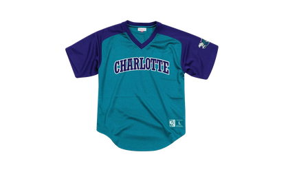 NBA Final Seconds Mesh V-Neck Shirt "Charlotte Hornets - Teal" BA87OQ CHO T JXT
