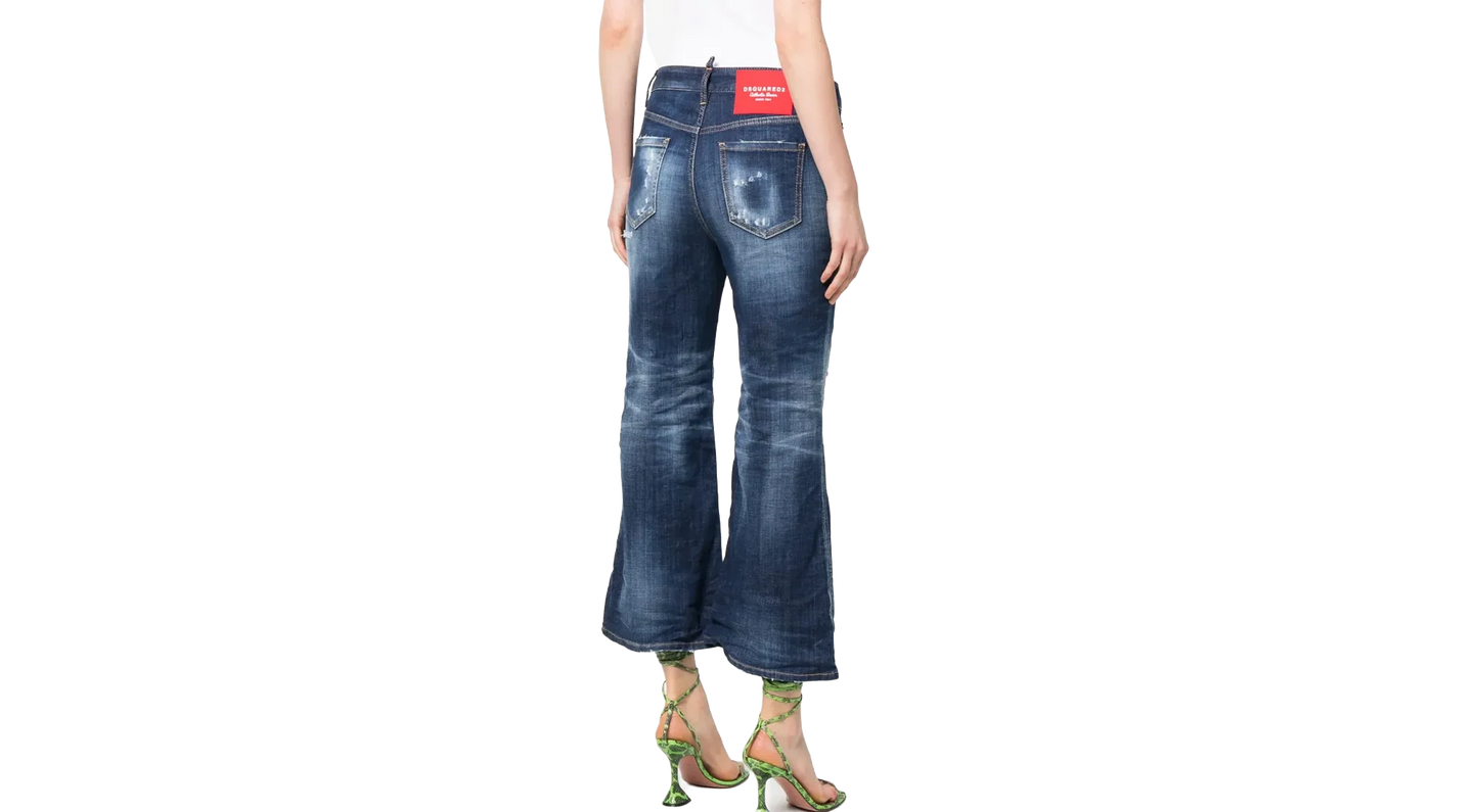 Super Flare Cropped Jeans WMNS "Denim" S72LB0640S30342470