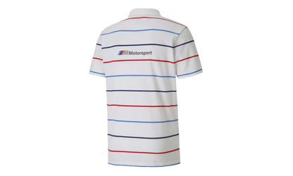 BMW Motorsport Striped Polo "White" 596100 02