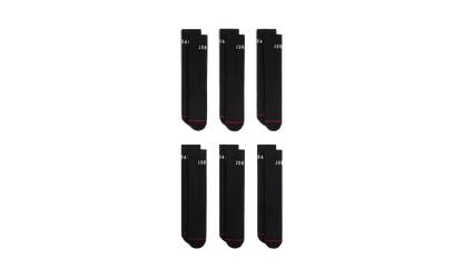 Jordan Everyday Crew Socks "Black (6-Pack)" FZ2051 010