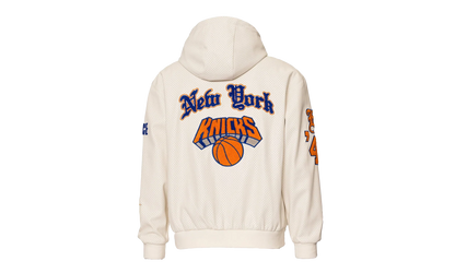 Lightweight Vegan Zip-Up Hooded Jacket "New York Knicks 1946" NBA 147WHTDE KNI
