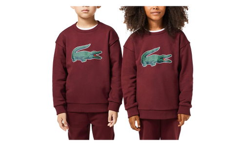Signature Print Fleece Sweatshirt GS "Bordeaux" SJ1231 YUP