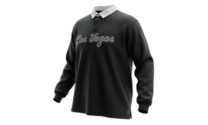 EE RUGBY CORE POLO "LAS VEGAS - Black/ Silver" EE744