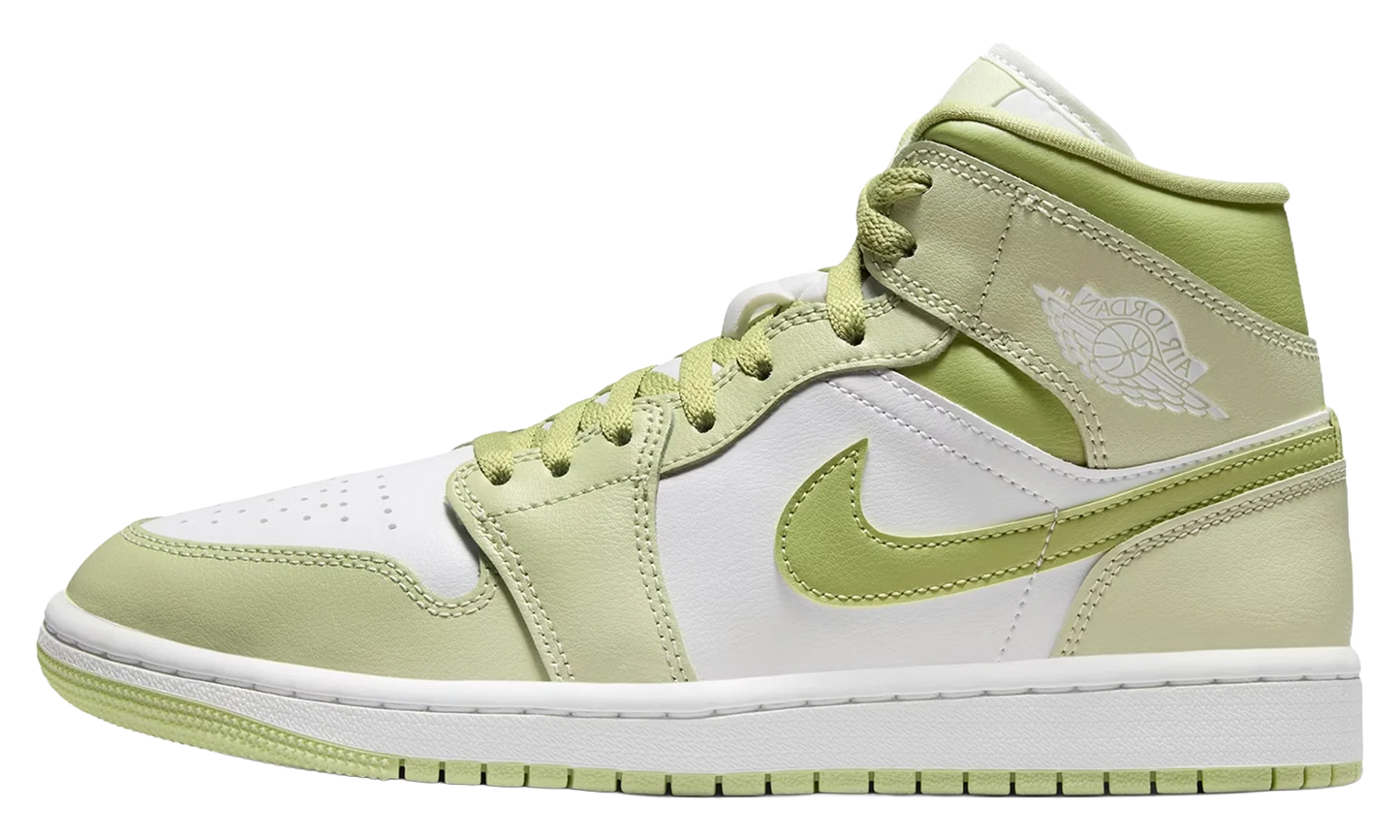 Jordan 1 Mid WMNS "Olive Aura Lawn" BQ6472 302