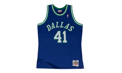 NBA Dirk Nowitzki Swingman Road Jersey "1998 Dallas Mavericks - Royal" SMJYGS18158 DMAROYA98DNO