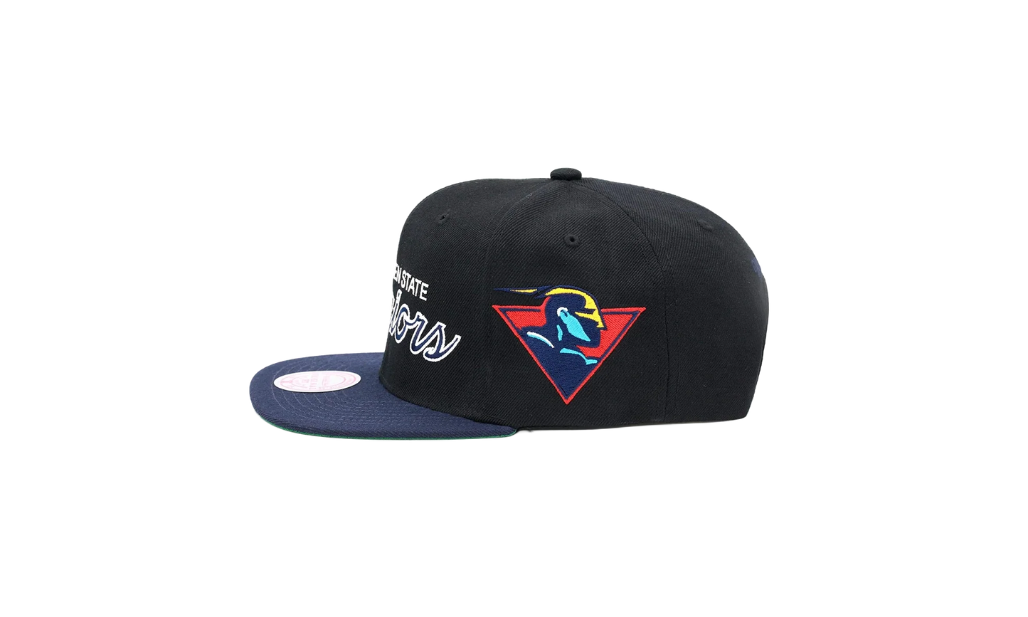 NBA Hardwood Classics Script 2.0 Snapback Cap "Golden State Warriors - Black" HHSS3282 GSWYYPPPBLCK