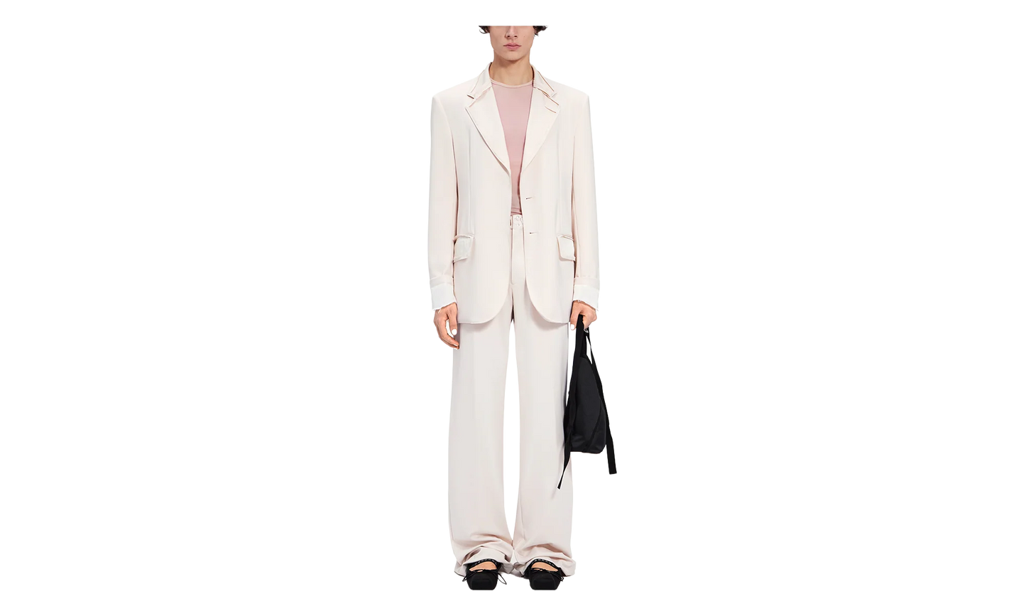 Jersey Single Breast Blazer Jacket "Ivory" S62BN0080S24477102
