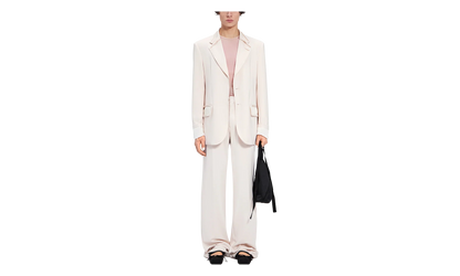 Jersey Single Breast Blazer Jacket "Ivory" S62BN0080S24477102