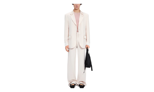 Jersey Single Breast Blazer Jacket "Ivory" S62BN0080S24477102