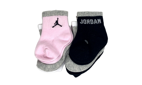 Air Jordan Ankle Socks (6 Pairs) TD "Pink / Black" NJ3062 A9Y