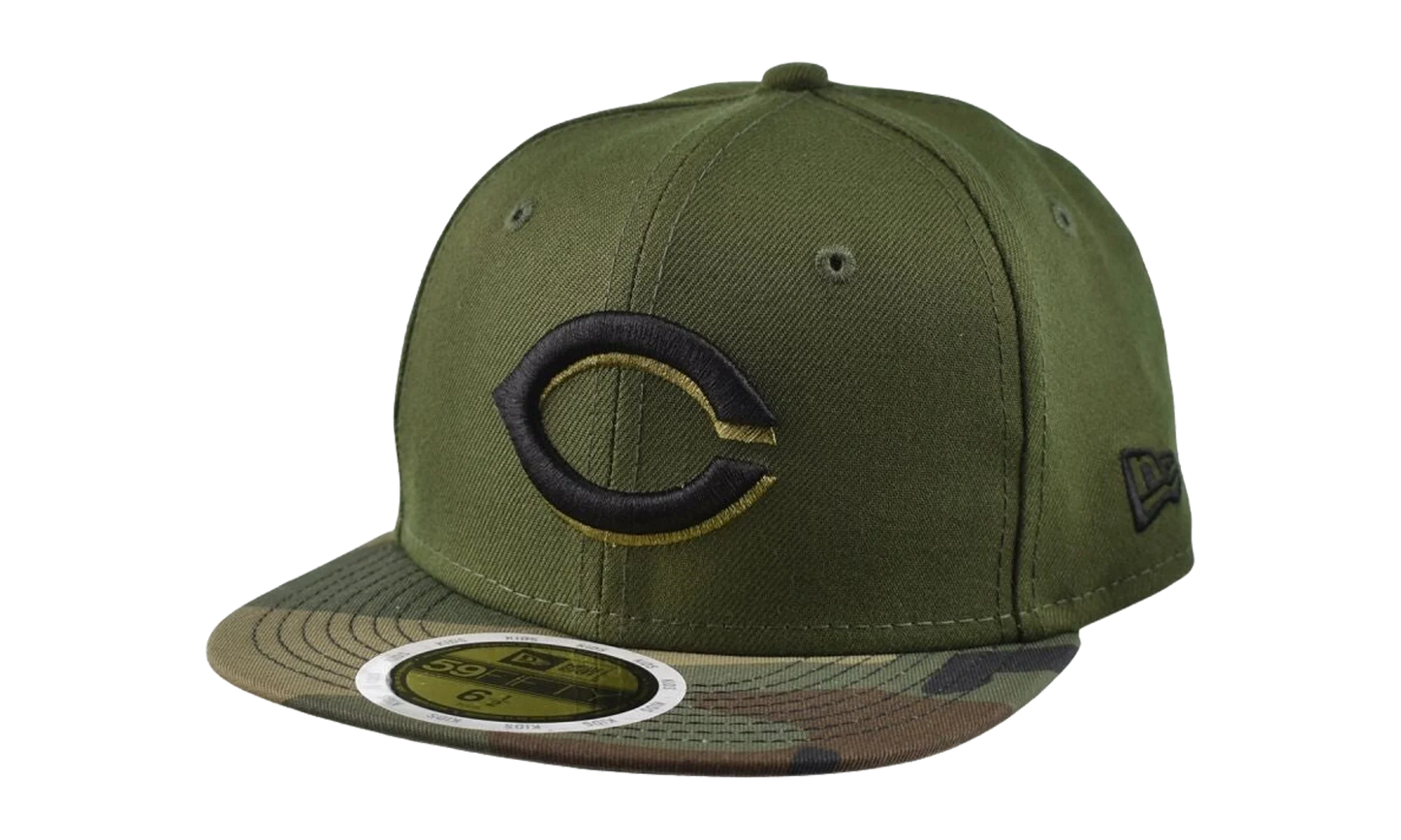 59FIFTY Cincinnati Reds Fitted Hat "Olive Camo" 70423591