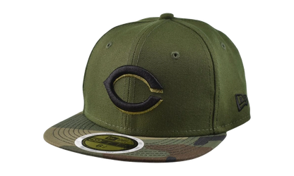59FIFTY Cincinnati Reds Fitted Hat "Olive Camo" 70423591