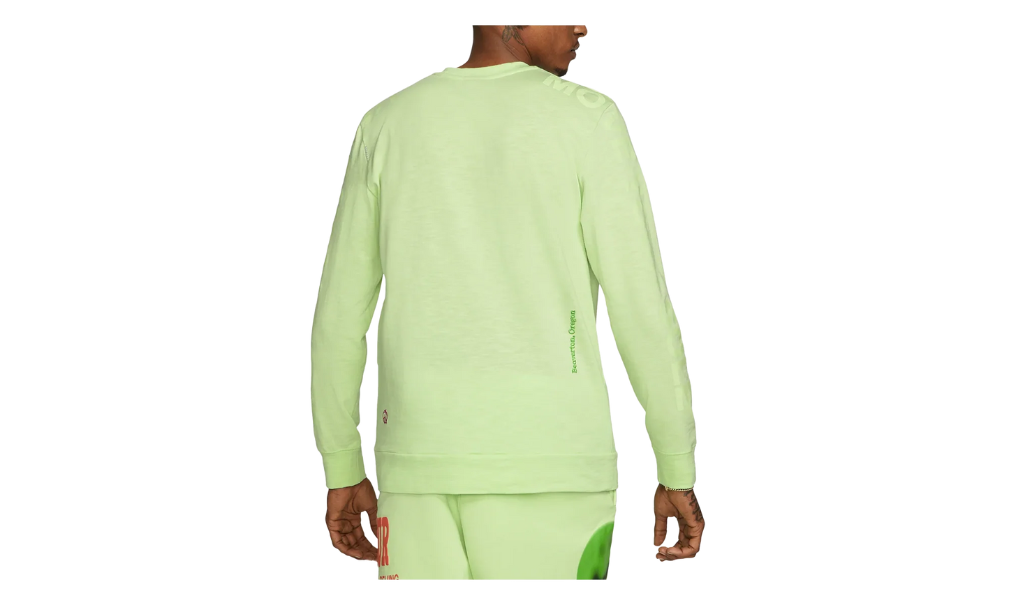 Sportswear World Tour Long Sleeve Shirt "Light Liquid Lime" DA0629 383