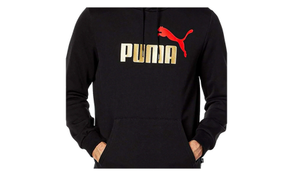 Essential+ Big Logo Fleece Hoodie "Cotton Black / Gold" 846849 90