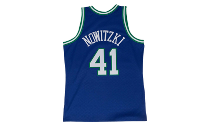 NBA Dirk Nowitzki Swingman Road Jersey "1998 Dallas Mavericks - Royal" SMJYGS18158 DMAROYA98DNO
