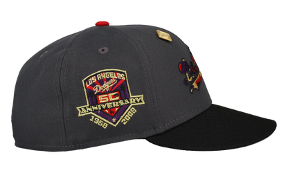 59FIFTY Los Angeles Dodgers 50th Anniversary Fitted Hat "Graphite / Grey" 123451297612