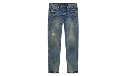 Vintage Mechanic Dirty Skinny Fit Jeans "Mid Indigo" P001 MDMD225