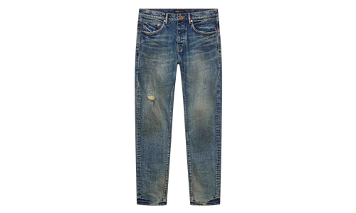 Vintage Mechanic Dirty Skinny Fit Jeans "Mid Indigo" P001 MDMD225