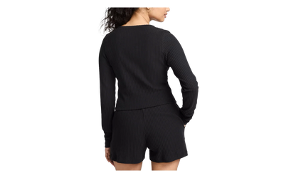 Sportswear Chill Rib Slim Full Zip Cardigan WMNS "Black / Black" FN3682 010