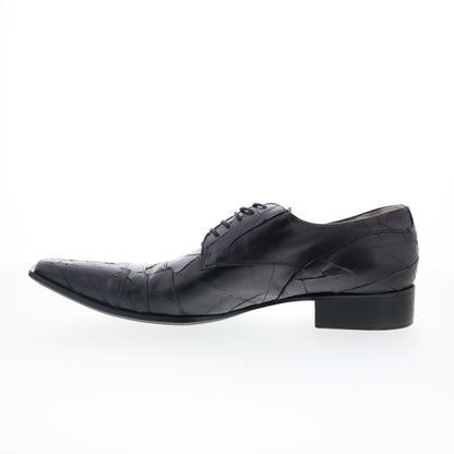 Astton Graffio 2122 Mens Black Leather Oxfords & Lace Ups Casual Shoes